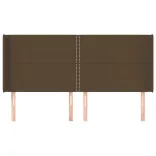 sötétbarna szövet fejtámla szárnyakkal 203x16x118/128 cm