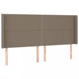 tópszínű szövet fejtámla szárnyakkal 203x16x118/128 cm