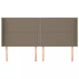 tópszínű szövet fejtámla szárnyakkal 203x16x118/128 cm