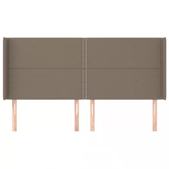 tópszínű szövet fejtámla szárnyakkal 203x16x118/128 cm