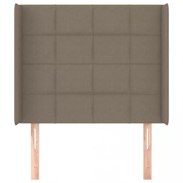 tópszínű szövet fejtámla szárnyakkal 103x16x118/128 cm