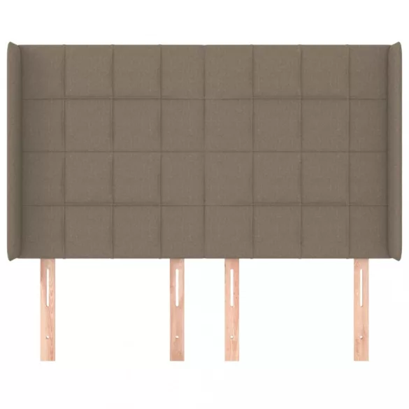 tópszínű szövet fejtámla szárnyakkal 147x16x118/128 cm