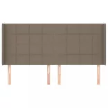 tópszínű szövet fejtámla szárnyakkal 183x16x118/128 cm