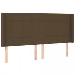 sötétbarna szövet fejtámla szárnyakkal 203x16x118/128 cm