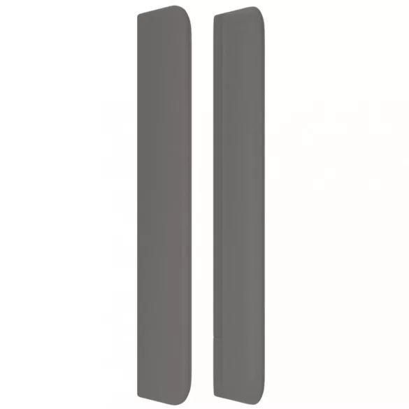 szürke műbőr fejtámla szárnyakkal 83x16x118/128 cm