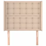 cappuccino műbőr fejtámla szárnyakkal 83x16x118/128 cm