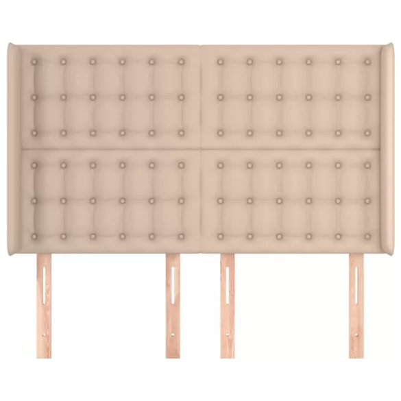 cappuccino műbőr fejtámla szárnyakkal 147x16x118/128 cm