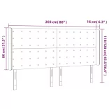 cappuccino műbőr fejtámla szárnyakkal 203x16x118/128 cm