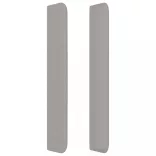 világosszürke szövet fejtámla szárnyakkal 83x16x118/128 cm