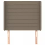 tópszínű szövet fejtámla szárnyakkal 93x16x118/128 cm