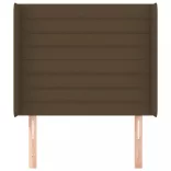 sötétbarna szövet fejtámla szárnyakkal 103x16x118/128 cm