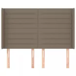 tópszínű szövet fejtámla szárnyakkal 147x16x118/128 cm