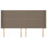 tópszínű szövet fejtámla szárnyakkal 163x16x118/128 cm