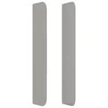 világosszürke szövet fejtámla szárnyakkal 183x16x118/128 cm