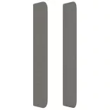 sötétszürke szövet fejtámla szárnyakkal 183x16x118/128 cm