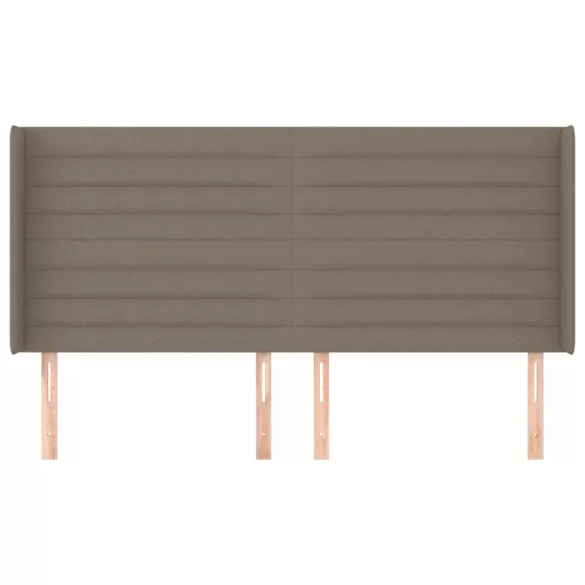 tópszínű szövet fejtámla szárnyakkal 183x16x118/128 cm