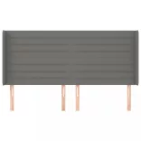 sötétszürke szövet fejtámla szárnyakkal 203x16x118/128 cm