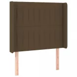 sötétbarna szövet fejtámla szárnyakkal 93x16x118/128 cm