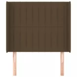 sötétbarna szövet fejtámla szárnyakkal 93x16x118/128 cm