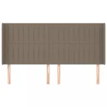 tópszínű szövet fejtámla szárnyakkal 183x16x118/128 cm