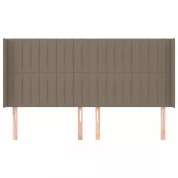 tópszínű szövet fejtámla szárnyakkal 183x16x118/128 cm