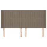 tópszínű szövet fejtámla szárnyakkal 203x16x118/128 cm