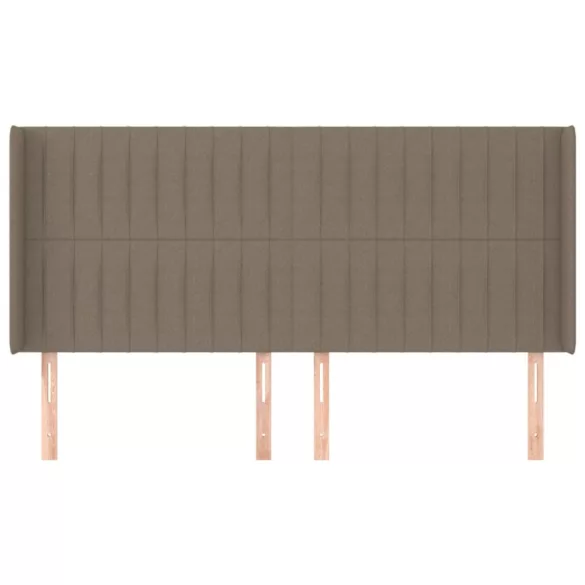 tópszínű szövet fejtámla szárnyakkal 203x16x118/128 cm