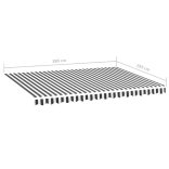 antracitszürke és fehér csere napellenző ponyva 4 x 3 m