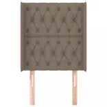 tópszínű szövet fejtámla szárnyakkal 83x16x118/128 cm