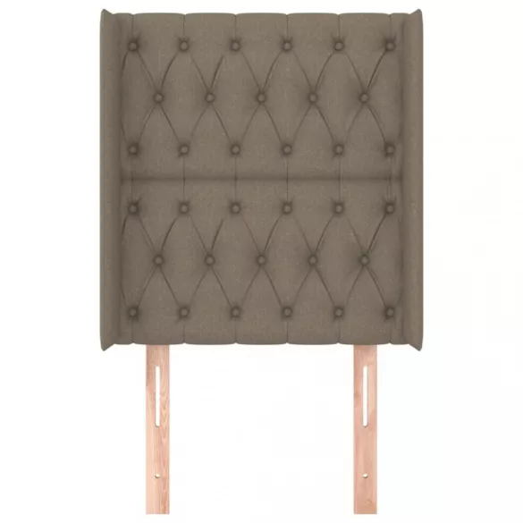 tópszínű szövet fejtámla szárnyakkal 83x16x118/128 cm