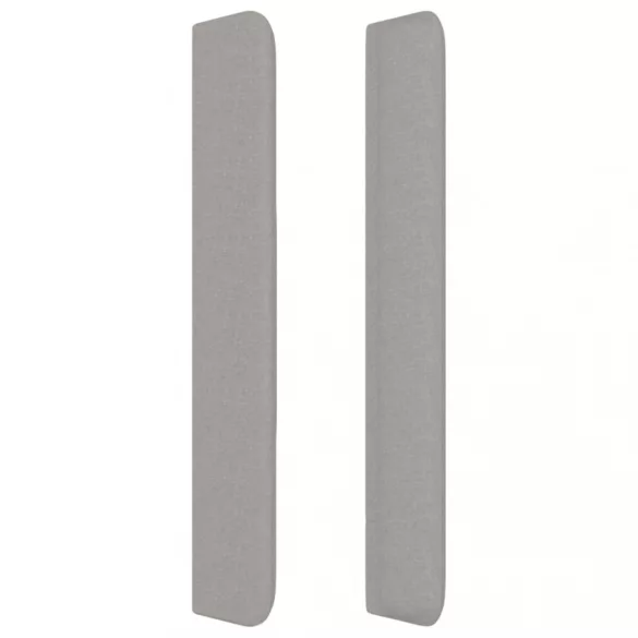 világosszürke szövet fejtámla szárnyakkal 103x16x118/128 cm