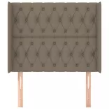 tópszínű szövet fejtámla szárnyakkal 103x16x118/128 cm