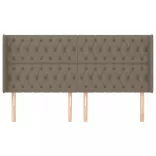 tópszínű szövet fejtámla szárnyakkal 203x16x118/128 cm