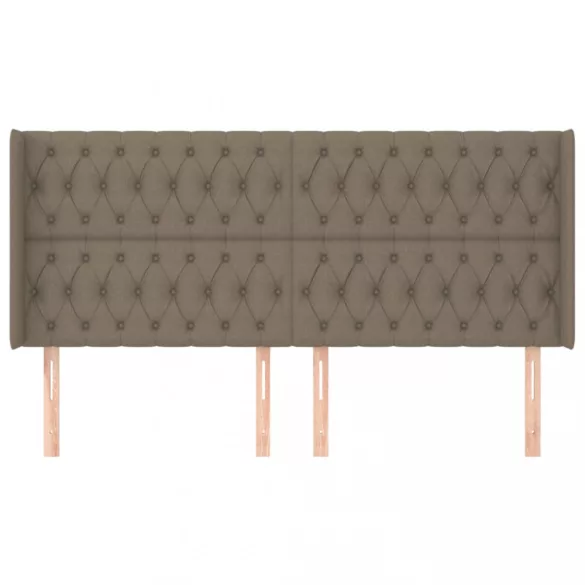 tópszínű szövet fejtámla szárnyakkal 203x16x118/128 cm