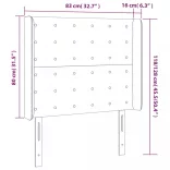 sötétbarna szövet fejtámla szárnyakkal 83x16x118/128 cm