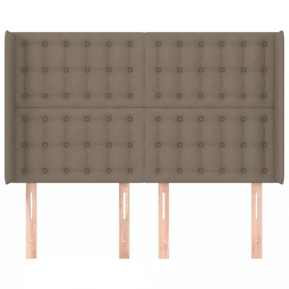 tópszínű szövet fejtámla szárnyakkal 147x16x118/128 cm