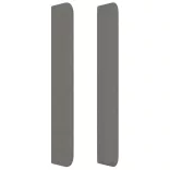 sötétszürke szövet fejtámla szárnyakkal 183x16x118/128 cm