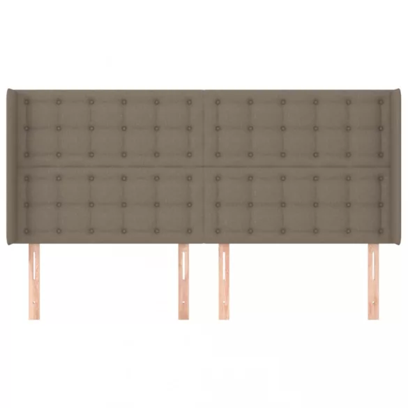 tópszínű szövet fejtámla szárnyakkal 183x16x118/128 cm