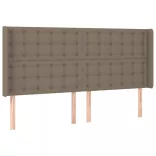 tópszínű szövet fejtámla szárnyakkal 203x16x118/128 cm