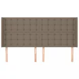 tópszínű szövet fejtámla szárnyakkal 203x16x118/128 cm