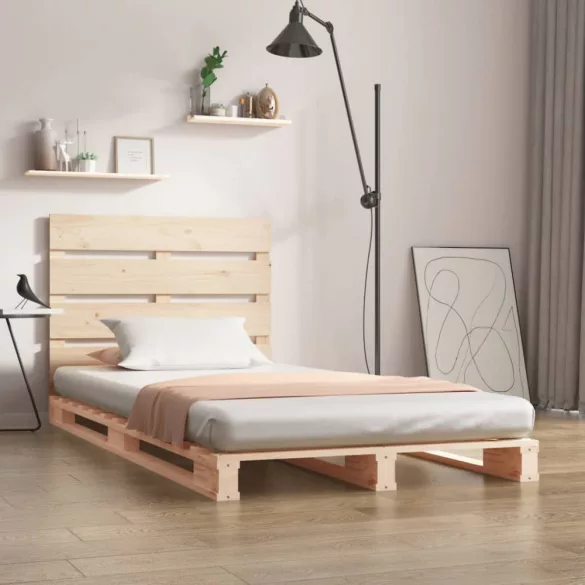 tömör fenyőfa ágy matrac nélkül 75 x 190 cm