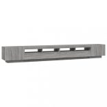 3 részes szürke sonoma színű fa TV-szekrény szett LED-lámpákkal