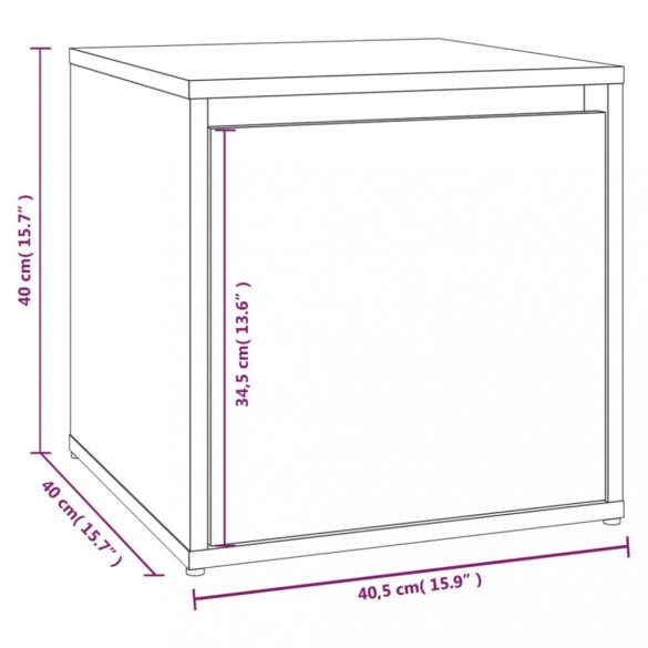 füstös tölgy színű szerelt fa előszobai bútorszett