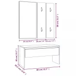 füstös tölgy színű szerelt fa előszobai bútorszett