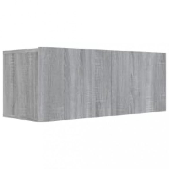 3 részes szürke sonoma színű szerelt fa TV-szekrényszett