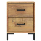 2 db tömör fenyőfa éjjeliszekrény 36 x 30 x 45 cm