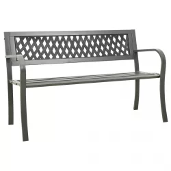 szürke kerti acélpad 125 cm