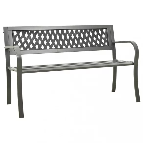 szürke kerti acélpad 125 cm