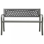 szürke kerti acélpad 125 cm