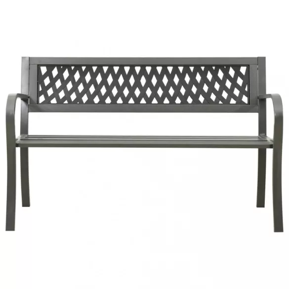 szürke kerti acélpad 125 cm